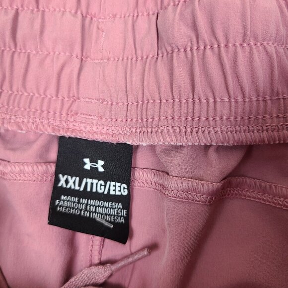 Women’s Under Armour Flex Woven 2 In 1 Shorts 2XL Pink Workout Exercise - Picture 5 of 9